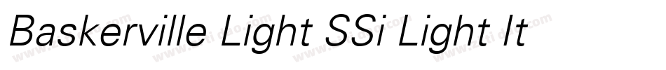 Baskerville Light SSi Light Italic字体转换